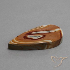 18.58 ct Multicolor Jasper Stone, Natural Jasper in Pear Cabochon Shape for Sale