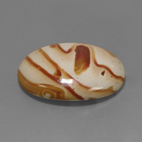 18.37 ct Multicolor Jasper Stone, Natural Jasper in Oval Cabochon Shape for Sale