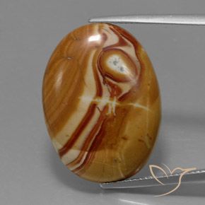18.80ct Natural Multicolor Jasper, Oval, Opaque