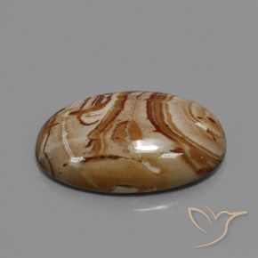 13.71 ct Multicolor Jasper Stone, Natural Jasper in Oval Cabochon Shape for Sale