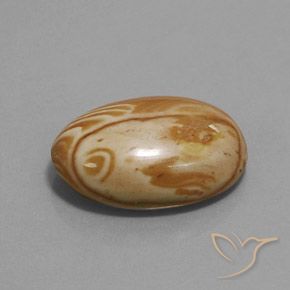 9.73 ct Multicolor Jasper Stone, Natural Jasper in Oval Cabochon Shape for Sale