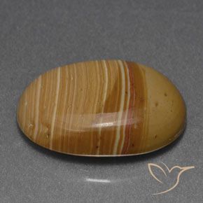 6.73 ct Multicolor Jasper Stone, Natural Jasper in Oval Cabochon Shape for Sale