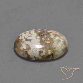 13.09 ct Multicolor Jasper Stone, Natural Jasper in Oval Cabochon Shape for Sale