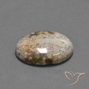 13.22 ct Multicolor Jasper Stone, Natural Jasper in Oval Cabochon Shape for Sale