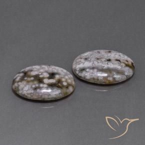 19.92 ctw Multicolor Jasper Stones, Natural Jasper in Oval Cabochon Shape for Sale
