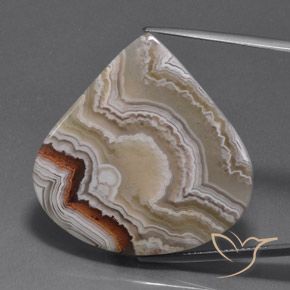 39.03ct Natural Multicolor Jasper, Pear Shape, Opaque