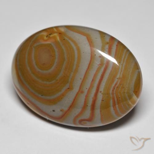 34.64ct Natural Multicolor Jasper, Oval, Opaque