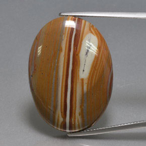 Multicolor Jasper Gem - 29.9ct Oval Cabochon (ID: 366176)