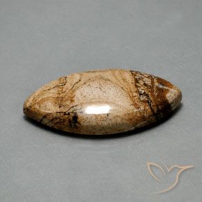 41.94 ct Multicolor Jasper Stone, Natural Jasper in Marquise Cabochon Shape for Sale