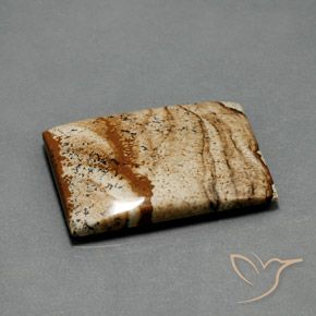 33.84 ct Multicolor Jasper Stone, Natural Jasper in Baguette Cabochon Shape for Sale