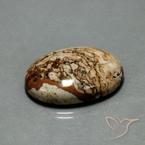37.73 ct Multicolor Jasper Stone, Natural Jasper in Oval Cabochon Shape for Sale