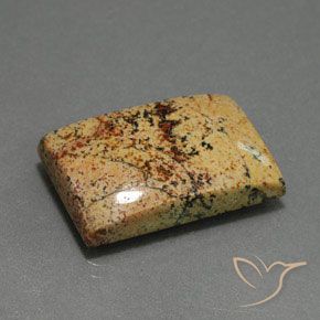 25.27 ct Multicolor Jasper Stone, Natural Jasper in Baguette Cabochon Shape for Sale