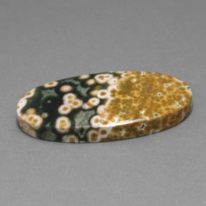 19.53 ct Multicolor Jasper Stone, Natural Jasper in Oval Cabochon Shape for Sale