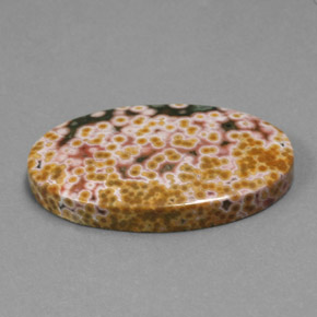 30.45 ct Multicolor Jasper Stone, Natural Jasper in Oval Cabochon Shape for Sale
