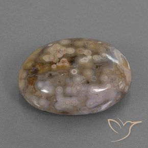 15.78 ct Multicolor Jasper Stone, Natural Jasper in Oval Cabochon Shape for Sale