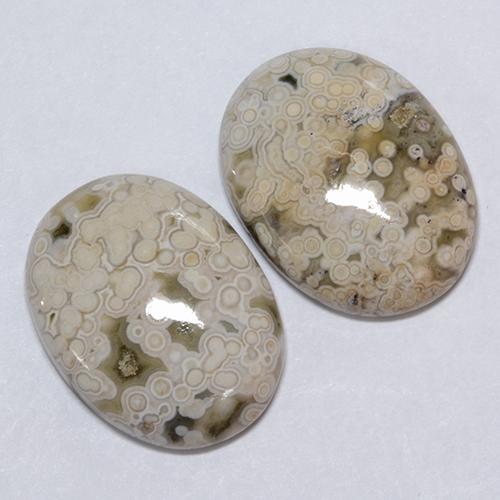 22.24 ctw Multicolor Jasper Stones, Natural Jasper in Oval Cabochon Shape for Sale
