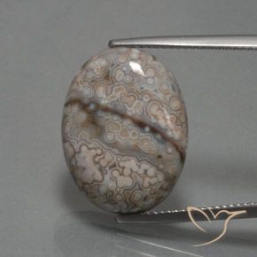 12.39 ct Multicolor Jasper Gemstone, Jasper Gem in Oval Cabochon Shape for Sale.
