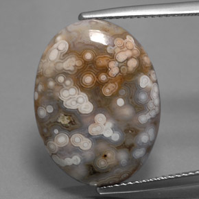 12.17 ct Multicolor Jasper Gemstone, Jasper Gem in Oval Cabochon Shape for Sale.