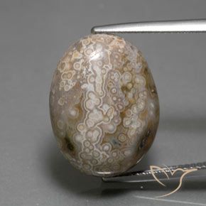 15.26ct Natural Multicolor Jasper, Oval, Opaque