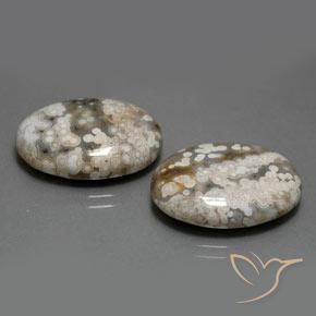 22.46 ctw Multicolor Jasper Stones, Natural Jasper in Oval Cabochon Shape for Sale