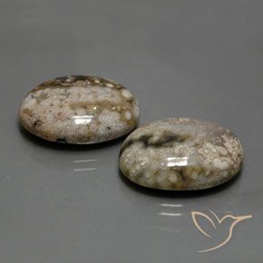 25.83 ctw Multicolor Jasper Stones, Natural Jasper in Oval Cabochon Shape for Sale
