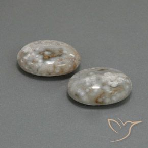 18.63 ctw Multicolor Jasper Stones, Natural Jasper in Oval Cabochon Shape for Sale