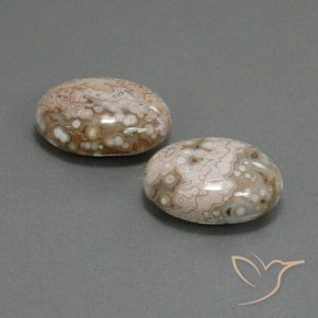 21.58 ctw Multicolor Jasper Stones, Natural Jasper in Oval Cabochon Shape for Sale