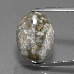 Mehrfarbig Jaspis Edelstein - 14ct Oval Cabochon (ID: 371240)