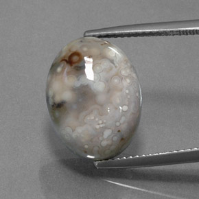 9.84 ct Multicolor Jasper Gemstone, Jasper Gem in Oval Cabochon Shape for Sale.