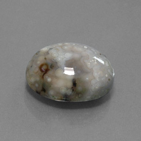 9.84 ct Multicolor Jasper Stone, Natural Jasper in Oval Cabochon Shape for Sale
