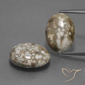 15.34 ct Oval Jasper, 15.9 x 11.8 mm From Indonesia, Photo A