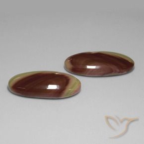 44.74 ctw Multicolor Jasper Stones, Natural Jasper in Oval Cabochon Shape for Sale