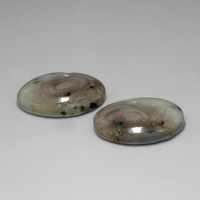 34.41 ctw Multicolor Jasper Stones, Natural Jasper in Oval Cabochon Shape for Sale