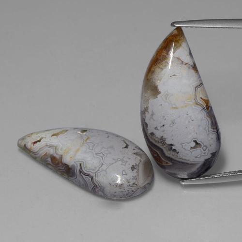 Multicolor Jasper Gem - 11.8ct Half Heart Cabochon (ID: 391104)