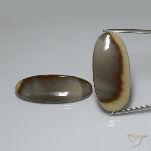 52.7 ct Oval Jasper, 35.5 x 16.9 mm From Mexico, Photo A
