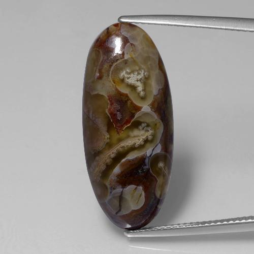 Multicolor Jasper Gem - 13.5ct Oval Cabochon (ID: 391152)