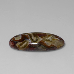 13.46 ct Multicolor Jasper Stone, Natural Jasper in Oval Cabochon Shape for Sale