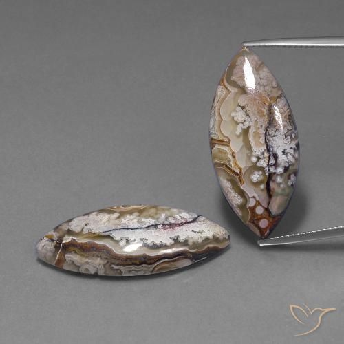 29.82ctw Natural Multicolor Jasper, Marquise, Opaque