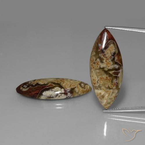 28.79 ct Marquise Jasper, 31 x 12.9 mm From Indonesia, Photo A