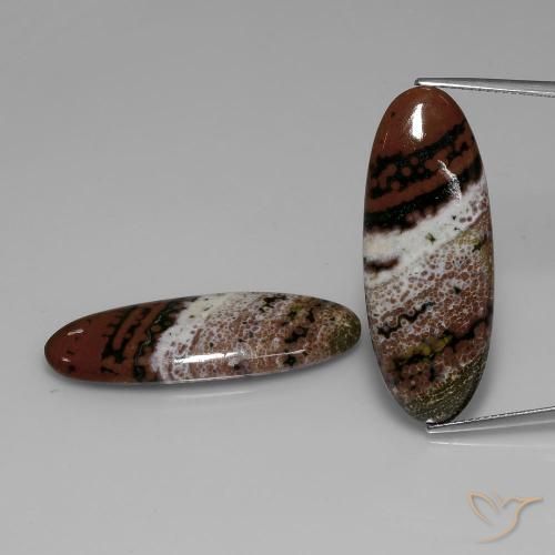 29.73ctw Natural Multicolor Jasper, Oval, Opaque