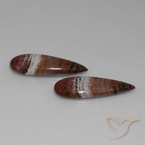 24.06 ctw Multicolor Jasper Stones, Natural Jasper in Pear Cabochon Shape for Sale