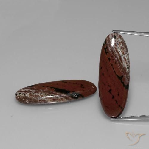 27.70 ctw Multicolor Jasper Gemstones, Jasper Gems in Oval Cabochon Shape for Sale.