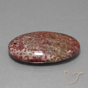 11.71 ct Multicolor Jasper Stone, Natural Jasper in Oval Cabochon Shape for Sale