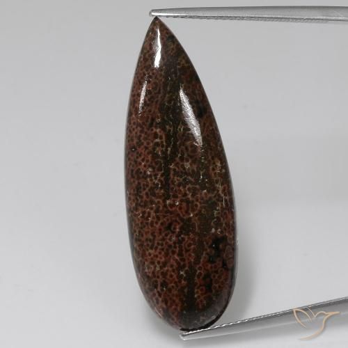 12.43ct Natural Multicolor Jasper, Pear Shape, Opaque