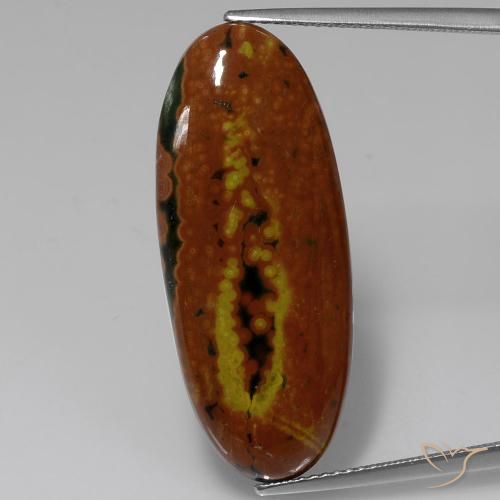 16.54ct Natural Multicolor Jasper, Oval, Opaque