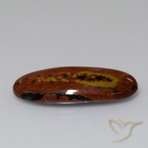16.54 ct Multicolor Jasper Stone, Natural Jasper in Oval Cabochon Shape for Sale