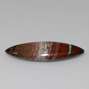 13.09 ct Multicolor Jasper Stone, Natural Jasper in Marquise Cabochon Shape for Sale