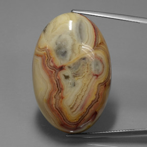 58.43 ct Multicolor Jasper Gemstone, Jasper Gem in Oval Cabochon Shape for Sale.