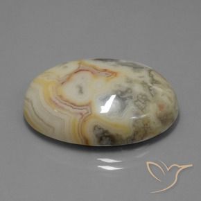 44.14 ct Multicolor Jasper Stone, Natural Jasper in Oval Cabochon Shape for Sale