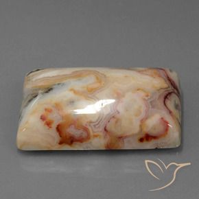 74.01 ct Multicolor Jasper Stone, Natural Jasper in Baguette Cabochon Shape for Sale